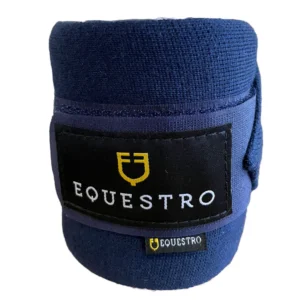 Equestro stickade stallbandage 4 st marin