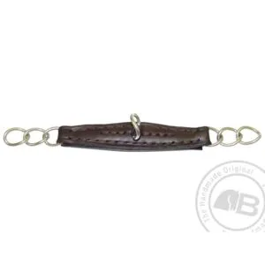 Bombers kindkedja Läder Färg brun, Längd ca 25 cm Silver färgad metallänk