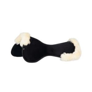 Acavallo Memory Foam Pad med fårskinn svart