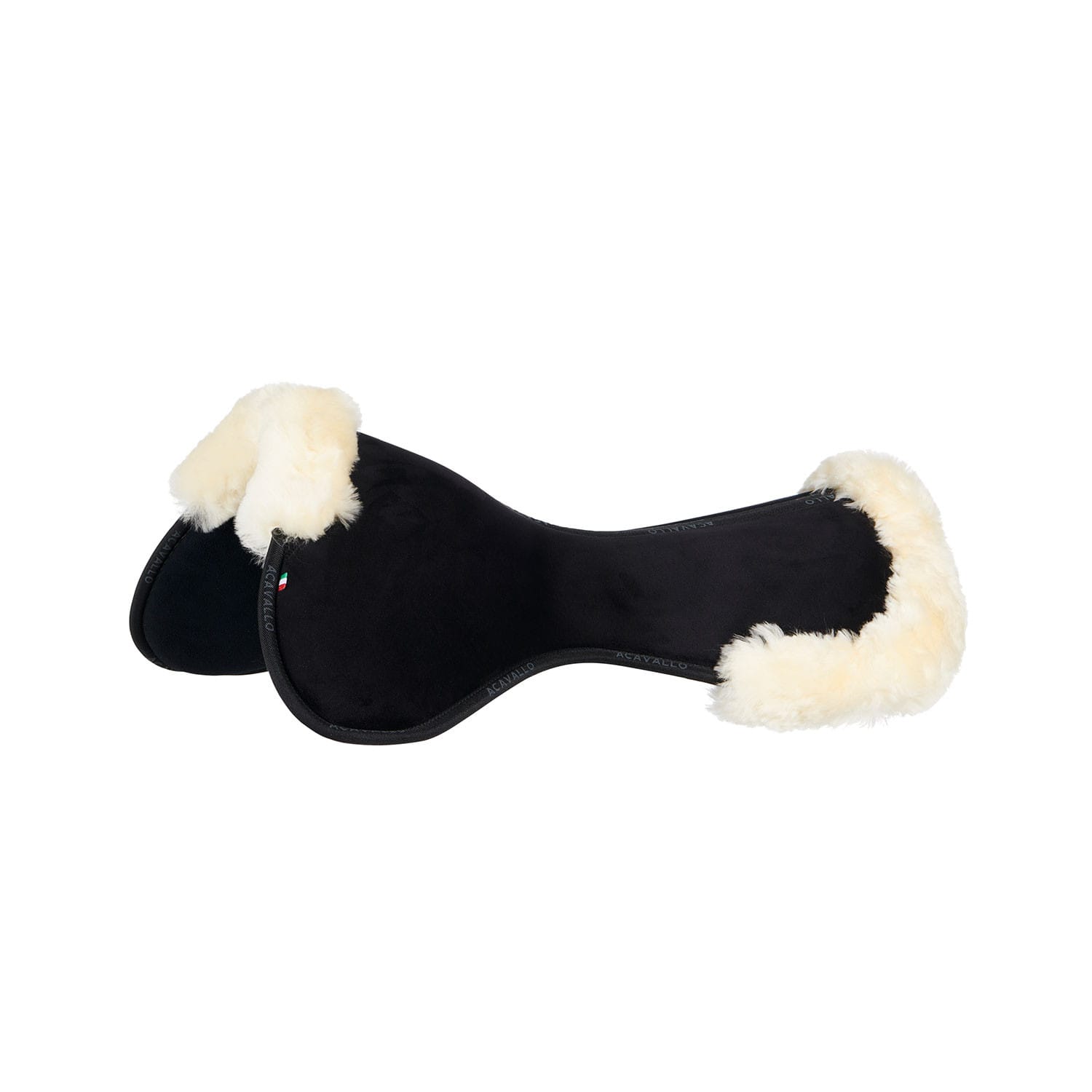 Acavallo Memory Foam Pad med fårskinn svart